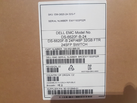 24 پورت فعال Brocade SAN Switch BR-G620-24-32G-R با 24 عدد 32 گیگابایت SFP