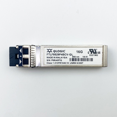 16 گیگابایت کانال فیبر 850 نانومتری SFP+ ماژول فرستنده گیرنده نوری Qlogic FTLF8529P4BCV-QL