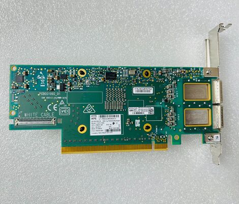 HP CX651105A Connect-6 VPI 100Gbps QSFP56 آداپتور شبکه سرور فیبر نوری PCIe 3.0 X16 کارت اترنت داخلی
