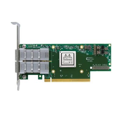 Mellanox MCX654106A-ECAT Connect-6 دو پورت QSFP56 100GbE کارت شبکه سیم دار برای مرکز داده سرور داخلی PCIe