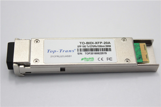 ماژول 20Km 10G SFP 1270nm 1330nm 10GBASE-BX XFP MSA RoHS