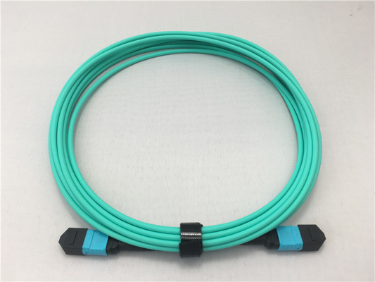 کابل تنه فیبر نوری Aqua 1m MPO MPO نوع OFNP OM3 Multimode