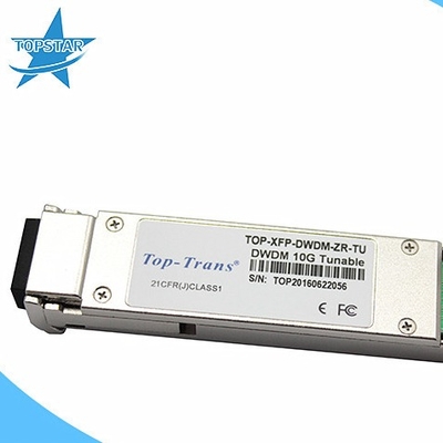 فرستنده و گیرنده لیزری 50 گیگاهرتز DWDM Sfp قابل تنظیم فیبر نوری 10GBASE-ZR 80km