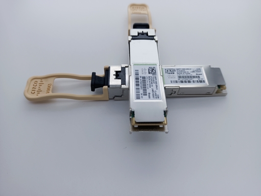 ماژول نوری Cisco QSFP-100G-SR4-S 10-3142-01 QSFP28 100G SR4 100m OM4 MMF با کانکتور MPO-12