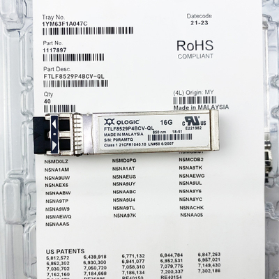 16 گیگابایت کانال فیبر 850 نانومتری SFP+ ماژول فرستنده گیرنده نوری Qlogic FTLF8529P4BCV-QL