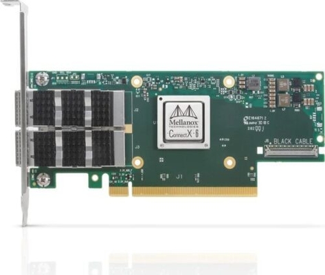 NIC آداپتور PCIe Mellanox MCX653106A-ECAT HPE P24249-001 InfiniBand HDR 100GbE QSFP56