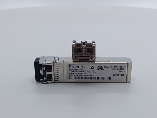 بروکد 57-0000075-01 XBR-000180 گیرنده نوری 10G-SR MMF SFP+ - LC 300m 850nm ماژول DDM