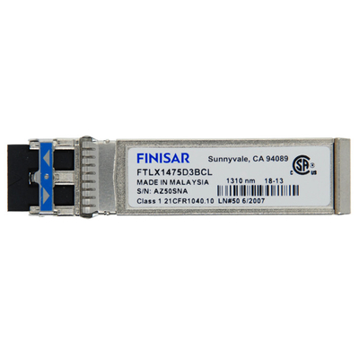 Finisar اصلی FTLX1475D3BCL-FC مطابق با RoHS-6 10Gb/S 10km 1310nm SMF Datacom SFP+ Transceiver