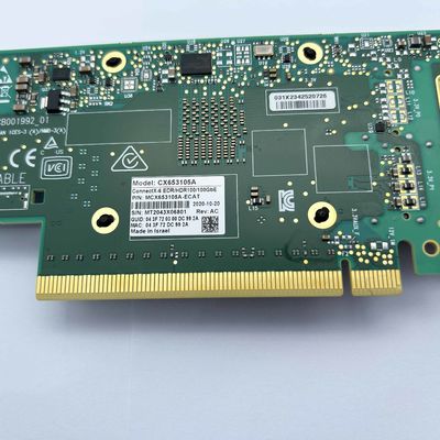 Mellanox ConnectX-6 VPI MCX653105A-ECAT آداپتور سرور 100GbE Infiniband EDR HDR100 تک QSFP56 PCIe 4.0 X 16 کارت شبکه