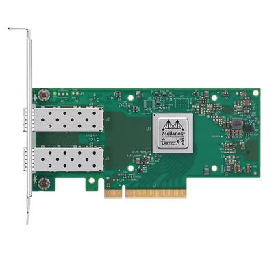 Mellanox Connectx-5 3.0x8 25Gbit دو SFP28 PCIe Network Adapter کارت توسعه پشتیبانی InfiniBand برای مرکز داده های هوش مصنوعی