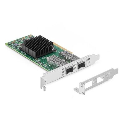 Mellanox MCX653106A-HDAT 40G Dual-Port QSFP56 Fiber Optic Adapter Card برای اترنت 40G با گارانتی یک ساله
