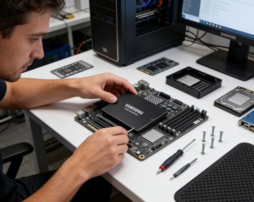 Samsung MZQLB7T6HALA-00W07 7.68TB PCIe 3.0 NVMe U.2 SSD سازمانی برای سرور و مرکز داده