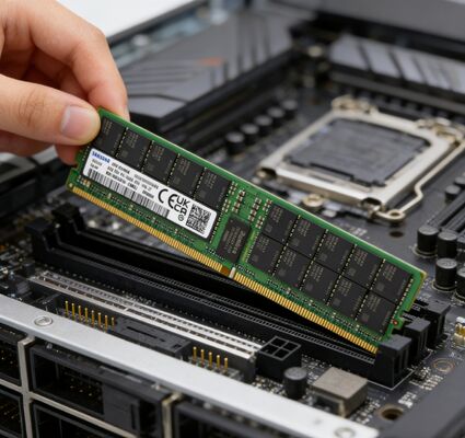 حافظه سرور سامسونگ M321R8GA0PB0-CWMCJ با ظرفیت 64 گیگابایت DDR5 با سرعت 5600MT/s (PC5-44800) ECC RDIMM 2Rx4 با ولتاژ 1.1 ولت