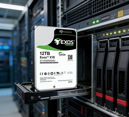 Seagate Exos X18 ST12000NM000J 12TB هارد دیسک داخلی 7200 RPM 256MB Cache SATA 6Gb/s CMR Enterprise HDD برای ذخیره سازی سرور 24/7