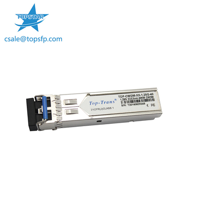 فرستنده و گیرنده نوری Toptrans CWDM SFP SMF SFP 1.25G 1310nm 40km