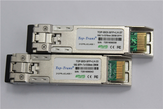 Rohs 20km 10G SFP Module Hot Pluggable 1.5W کم مصرف