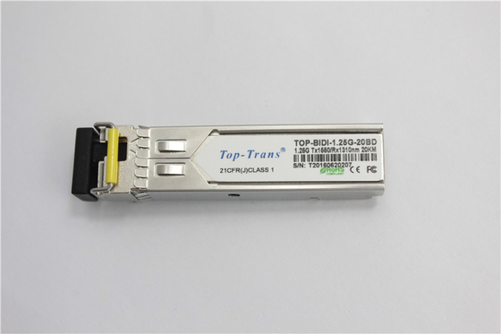 گیرنده 20 کیلومتری SFP دو جهته 1.25 گرمی 1310 نانومتری TX / 1490 نانومتری RX