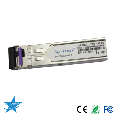 1310/1550 نانومتر فرستنده و گیرنده نوری 120 کیلومتری SFP ماژول Bidi SFP 1.25G
