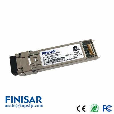 فرستنده و گیرنده نوری FTLX1671D3BCL Finisar 10G SFP 1550 نانومتری SMF