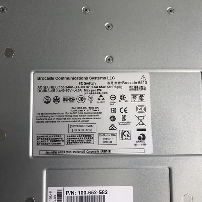 BR-6510DC-24-8G-R Brocade 6510 SAN سوئیچ DC Power 24P 8GB SWL